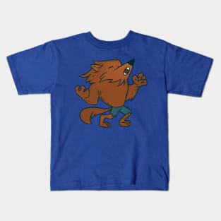 Werewolf Howling at the Moon Kids T-Shirt